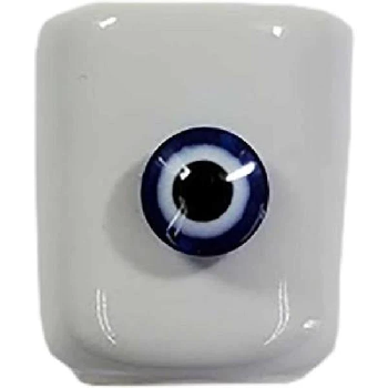 Spell Candle Holder - Evil Eye - Ceramic 1.25"