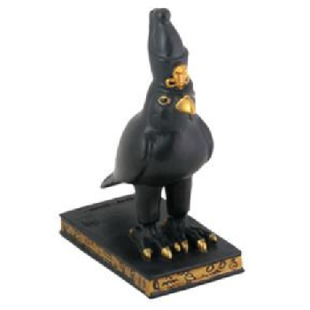 Horus Statue - Black & Gold Resin 3.5"